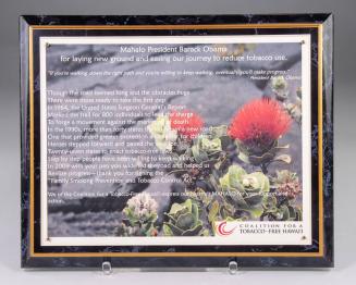 Coalition for a Tobacco-Free Hawai'i Plaque