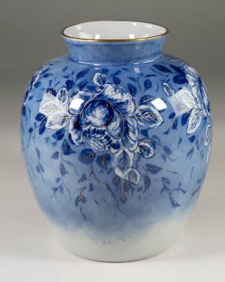 Blue Floral Vase