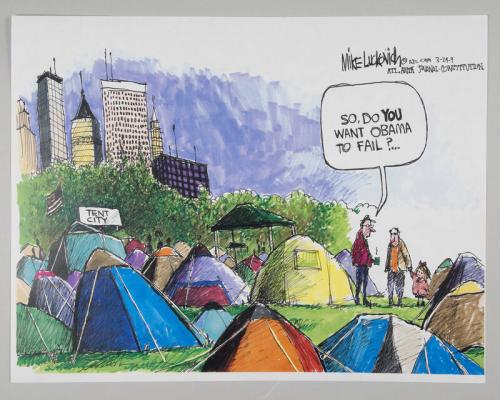 Tent City Political Cartoon