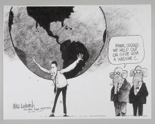 Weight of the World Political Cartoon