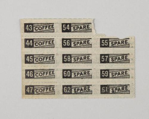 WWII Coffee Ration Stamps
