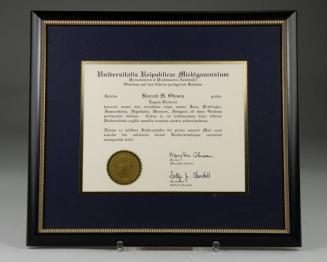 Honorary University of Michigan Diploma