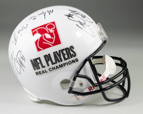 Signed NFL Players Football Helmet