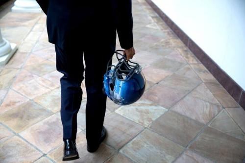 Image courtesy of the Barack Obama Presidential Library, President Barack Obama walks on the Co…
