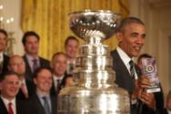Image courtesy of the Barack Obama Presidential Library, Rocky Wirtz, Blackhawks owner and Chai…