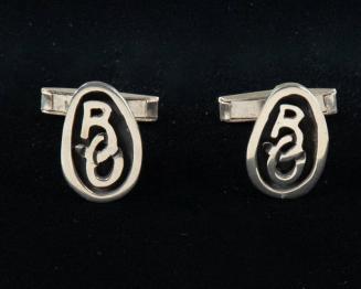 Silver Cufflinks with the Initials "BO"