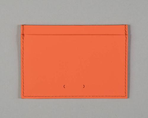 Orange Leather Card Holder