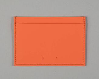 Orange Leather Card Holder