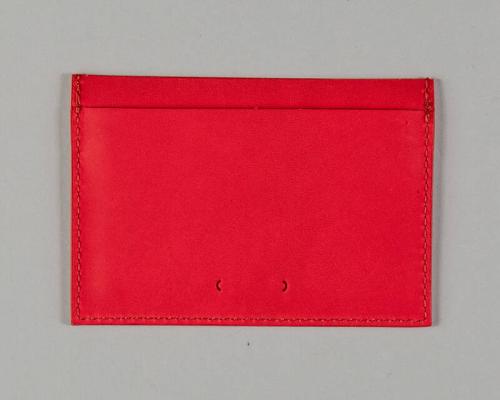 Red Leather Card Holder