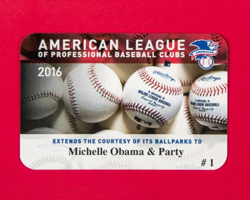 2016 Major League Baseball Championship Season Courtesy Pass for First Lady Michelle Obama