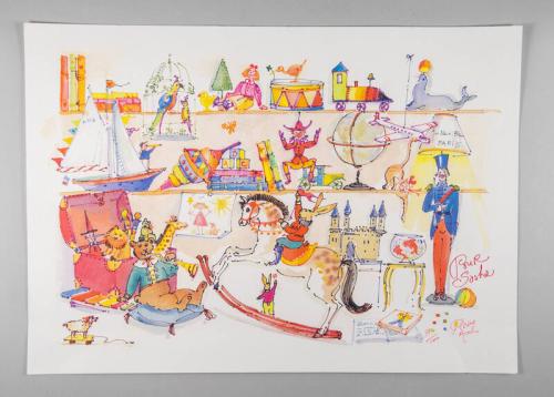 Print of a Painting of Toys for Sasha Obama