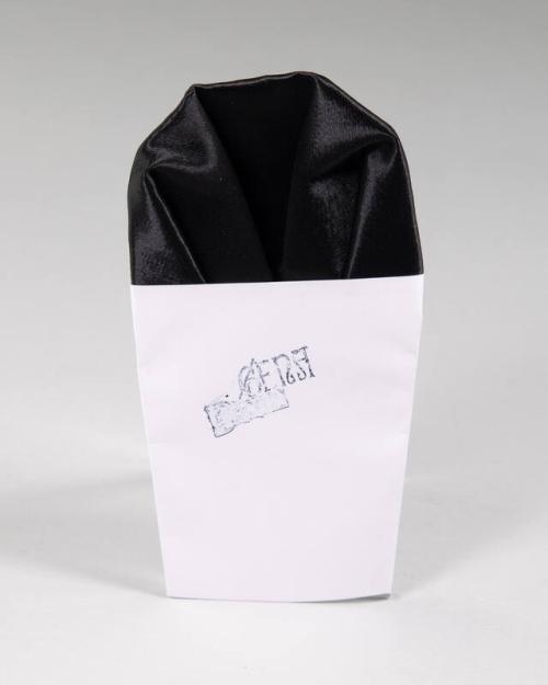 Black Satin Pocket Square