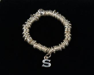 Letter "S" Silver Links Bracelet