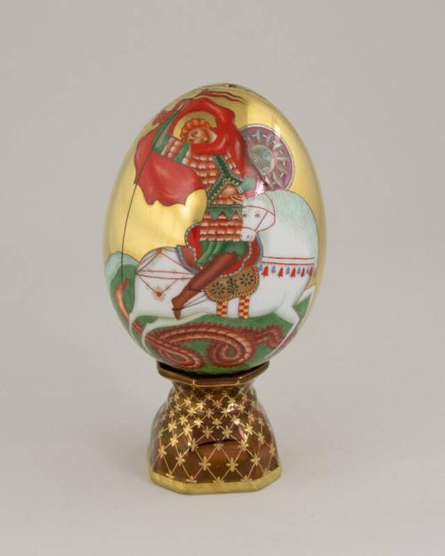 Imperial Porcelain Saint George Egg