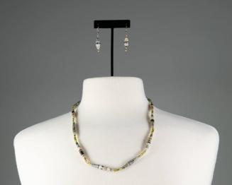 Gray Paper Bead Jewelry Set