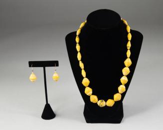 Yellow Paper Bead Jewelry Set