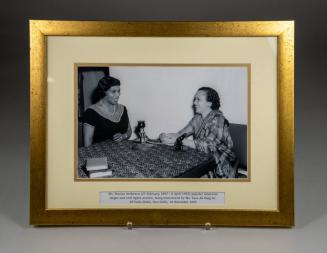 Photograph of Marian Anderson and Tara Ali Baig