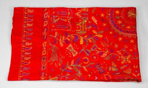 Nakshi Kantha Style Embroidered Bedspread