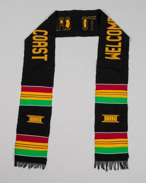 Black Cape Coast Kente Stole