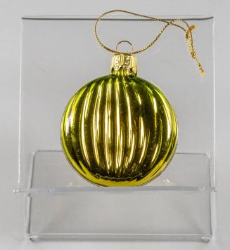 Circular Metal Christmas Ornament