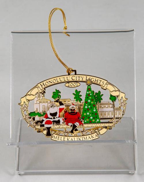2001 Honolulu City Light Christmas Tree Ornament
