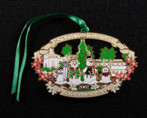 2002 Honolulu City Light Christmas Ornament