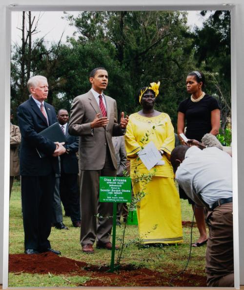 Senator Barack and Michelle Obama in Kenya