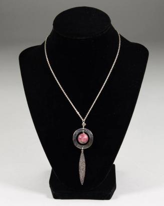 Sterling Silver Necklace with Quartz Bead