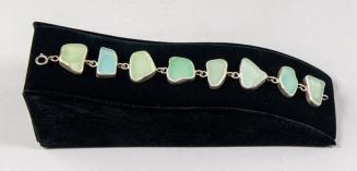 Sterling Silver Bracelet with Linked Sea Glass