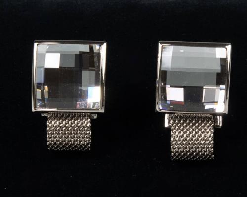 Metal and Glass Cufflinks