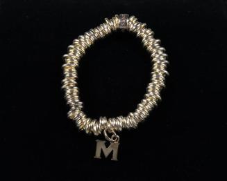 Silver Bracelet with M Charm