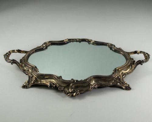 Mirrored Silver Tray