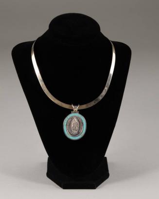 Sterling Silver Necklace with Our Lady of Guadalupe Pendant