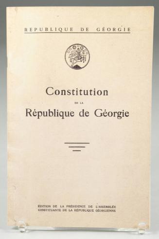 Constitution De La République de Georgie