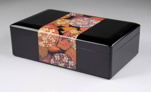 Hydrangea Pattern Lacquerware Box