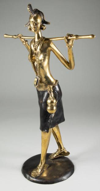 Bronze Statue of Woman with Staff