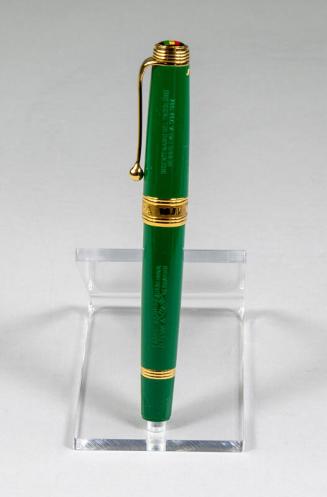 Green Italian Bicentennial Fountain Pen with Gold Nib