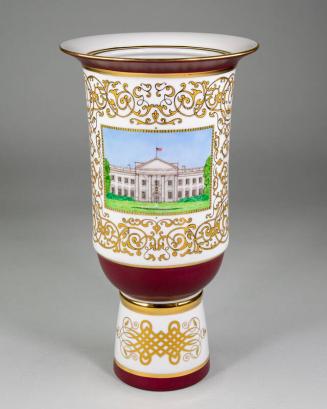 White House and Kremlin Painted Porcelain Vase