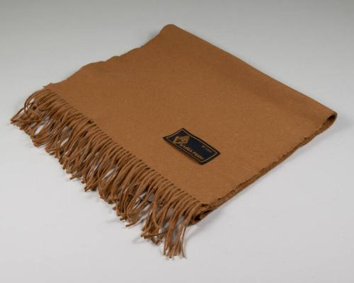 Fringed Brown Wool Scarf