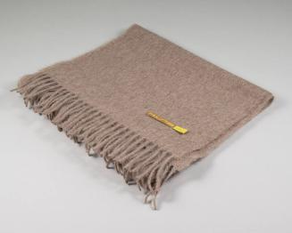 Fringed Heather Brown Wool Scarf