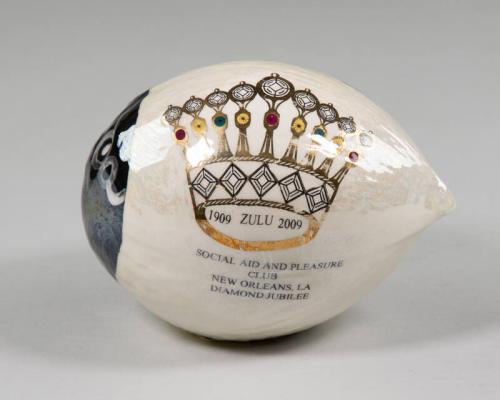 Ceramic Zulu Mardi Gras Coconut