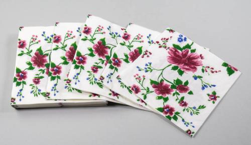 Flower Print Paper Napkins
