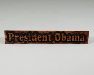 Oak President Obama Nameplate