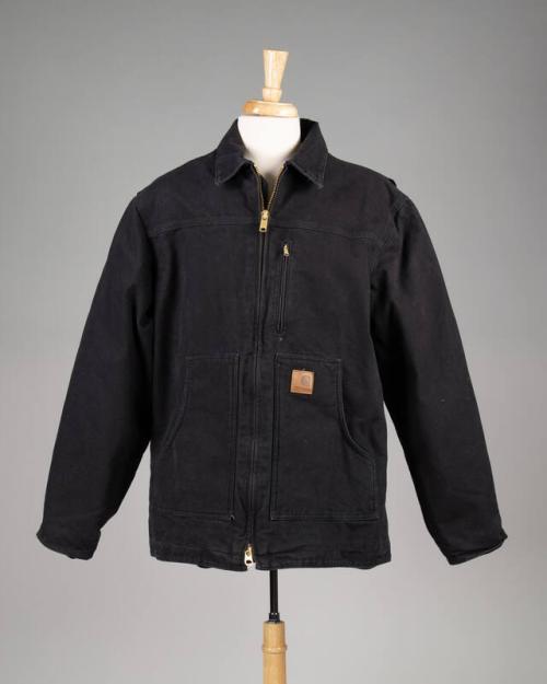 Black Denim Carhartt Jacket with Sherpa Lining