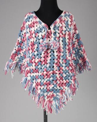 Crocheted Multicolor Poncho