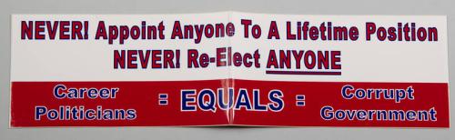 Career Politician Bumper Sticker