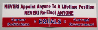 Career Politician Bumper Sticker