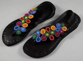 Sandals Decorated with Beadwork