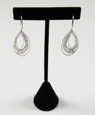 Drop-Shaped Metal Earrings