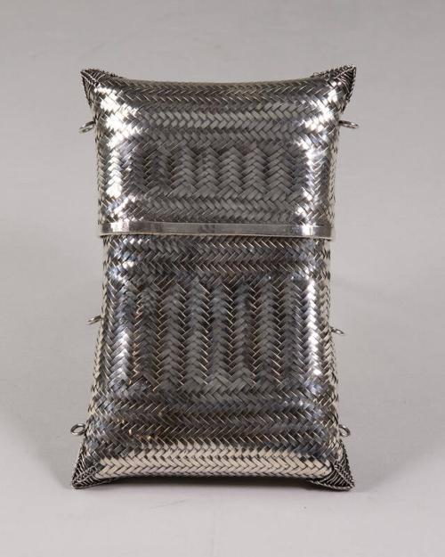 Woven Silver Purse